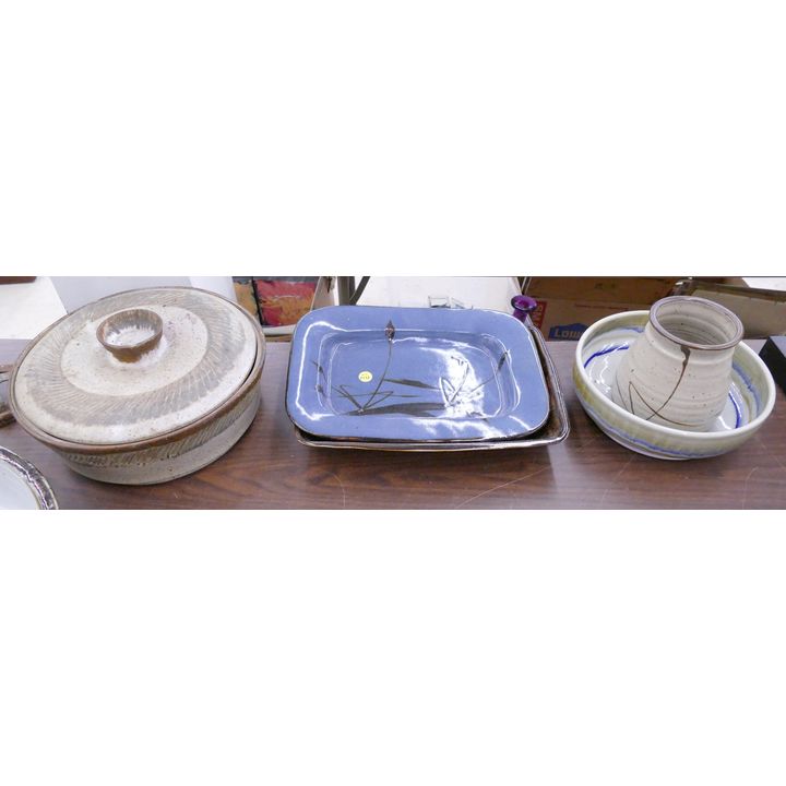 5pc NW Studio Pottery Platters Etc- 9 to 14''
