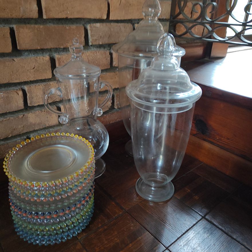 Lote objetos de vidrio