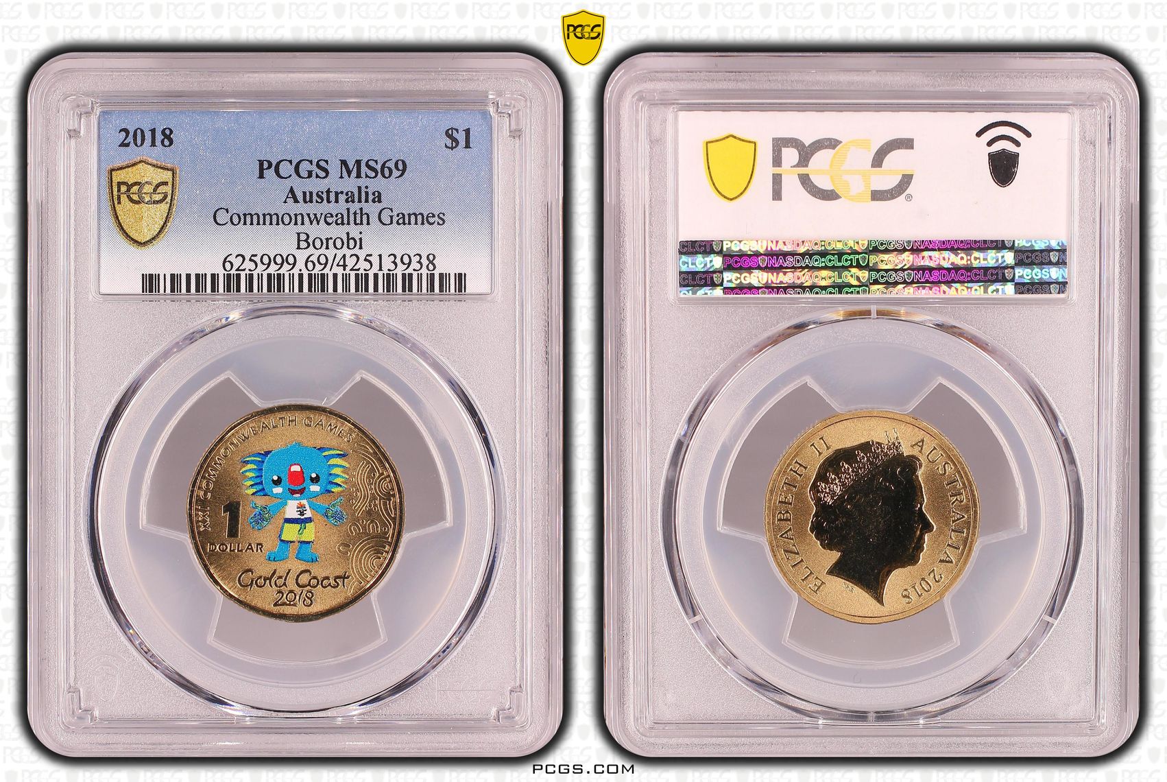Commonwealth Games - Borobi, One Dollar, 2018, PCGS MS69