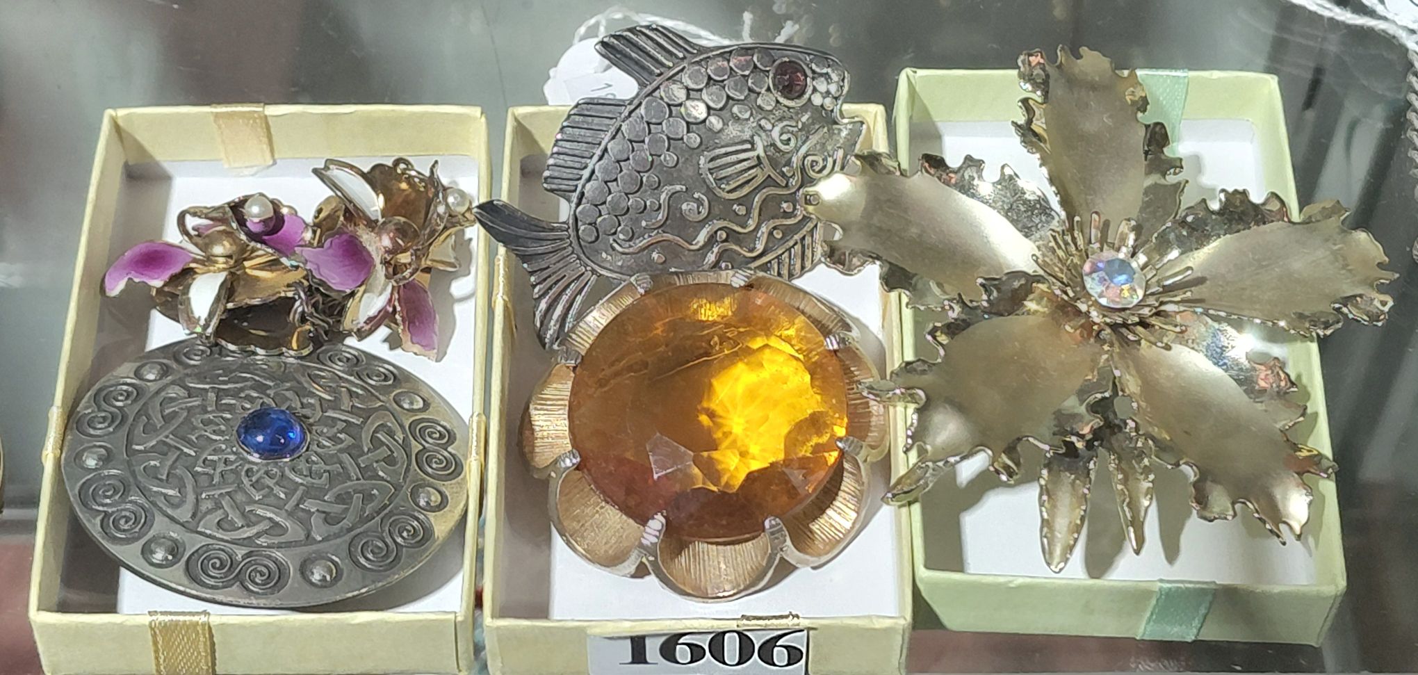 Costume Jewellery Brooches And Cloak Chain