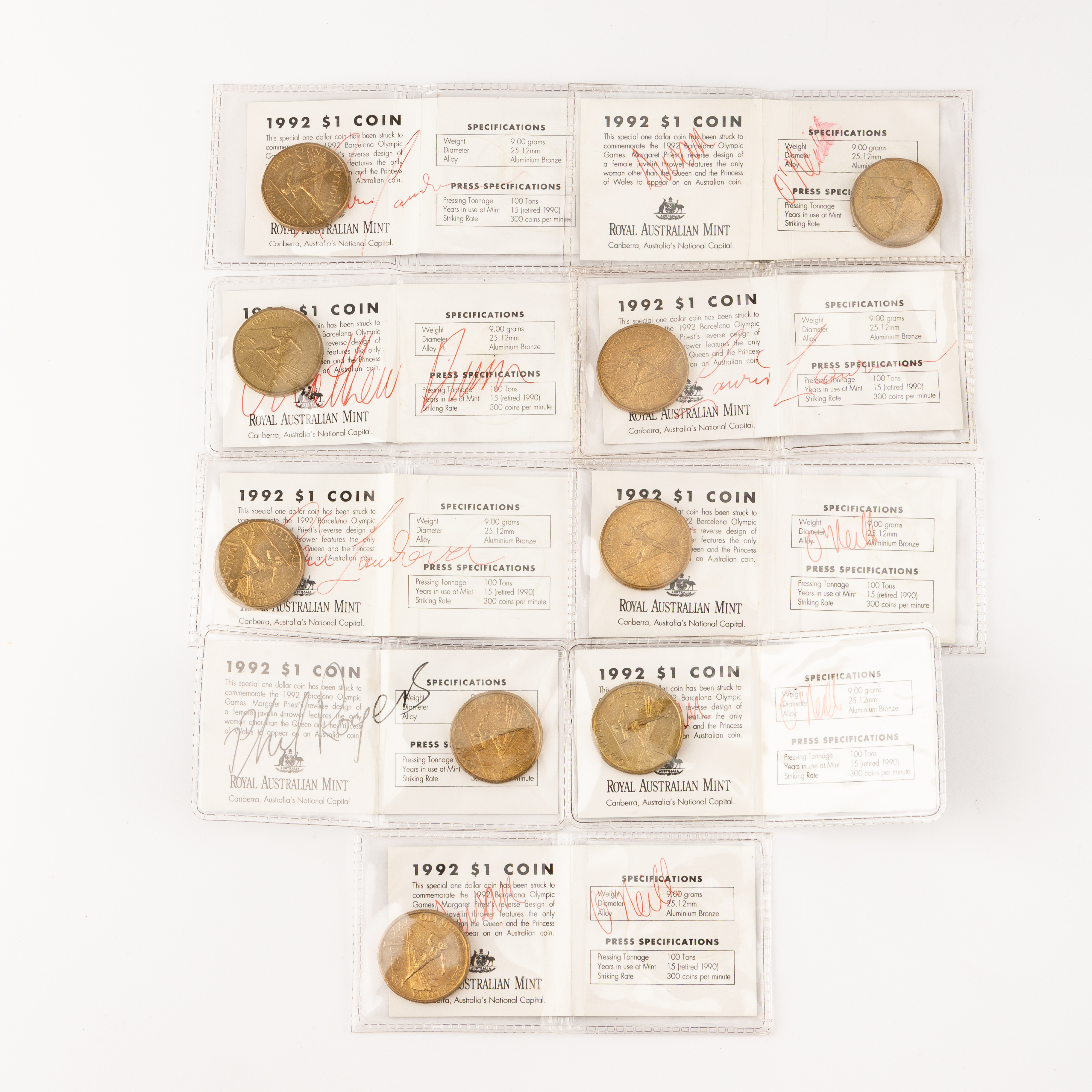 Elizabeth II, RAM - Barcelona Olympic Games, One Dollar, 1992, UNC