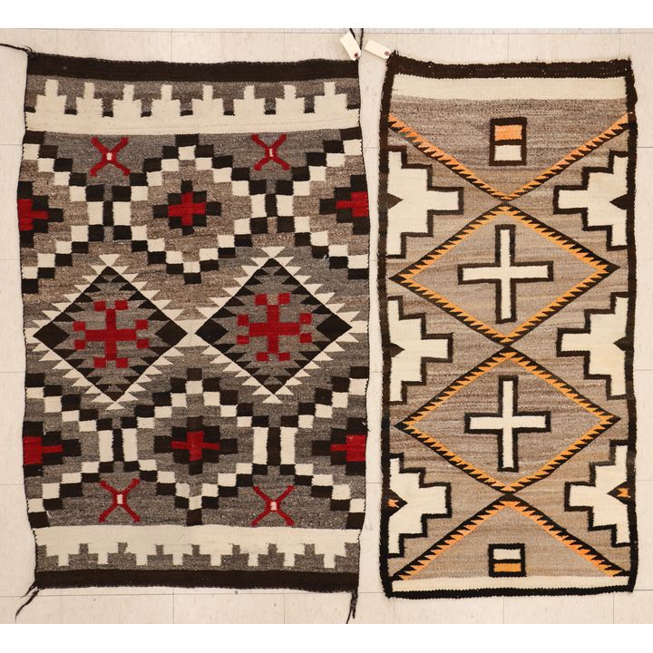 2pc Old Navajo Wool Rugs
