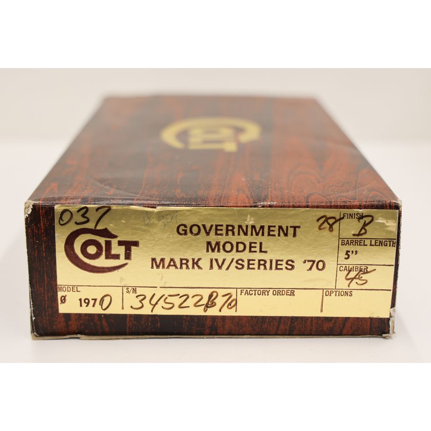 Colt Government Model Mark IV Series '70 Semi Auto Pistol
