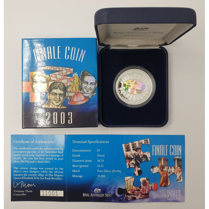 Aus. Volunteers Silver Proof Finale Coin - 2003