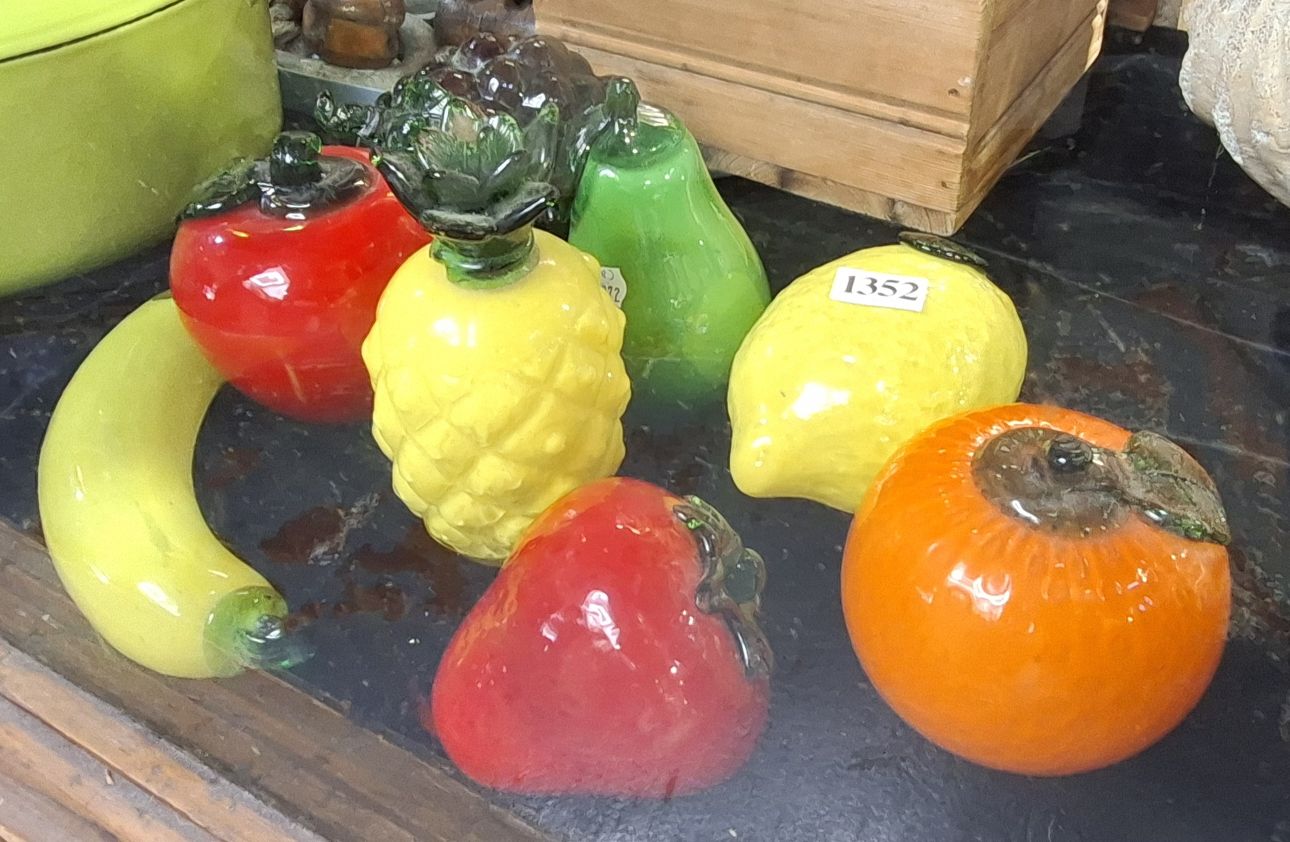 Collection Of Glass Fruit