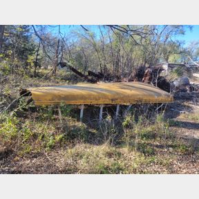 Salvage metal bus roof, corn picker, wire shelving and whatever you want to haul off