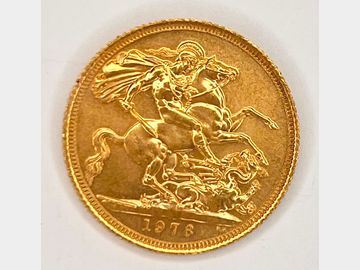 1976 ELIZABETH II DECIMAL GOLD SOVEREIGN