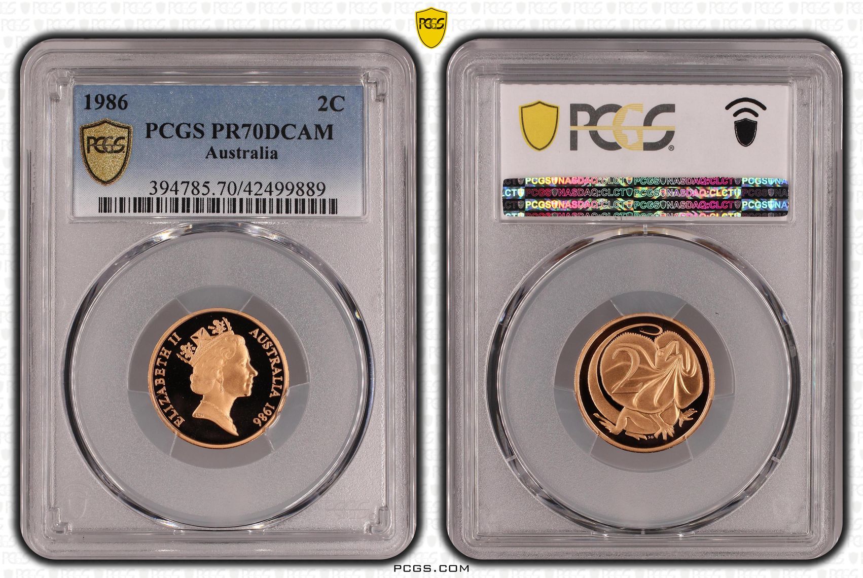 38 · 1986 Australian Two Cent, 2c Proof PCGS - PR70DCAM POP 69/0 -889