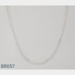 STERLING SILVER 4MM CURB LINK CHAIN 17GRAMS - 51543/207
