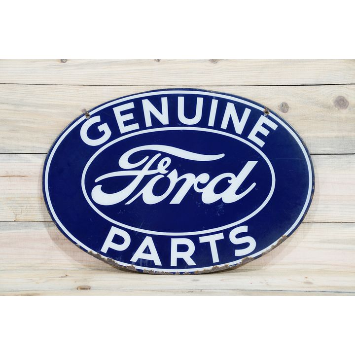 Genuine Ford Parts Double Sided Porcelain Oval Sign TAC 8.25