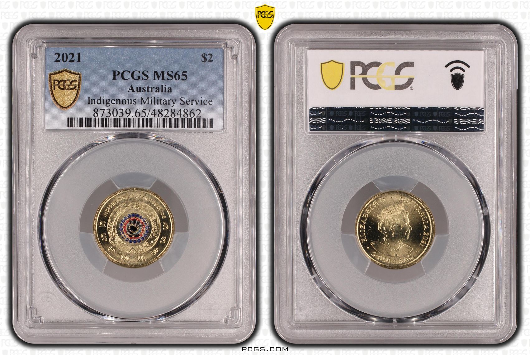 Elizabeth II, Indigenous Military Service , Two Dollar, 2021, PCGS MS65