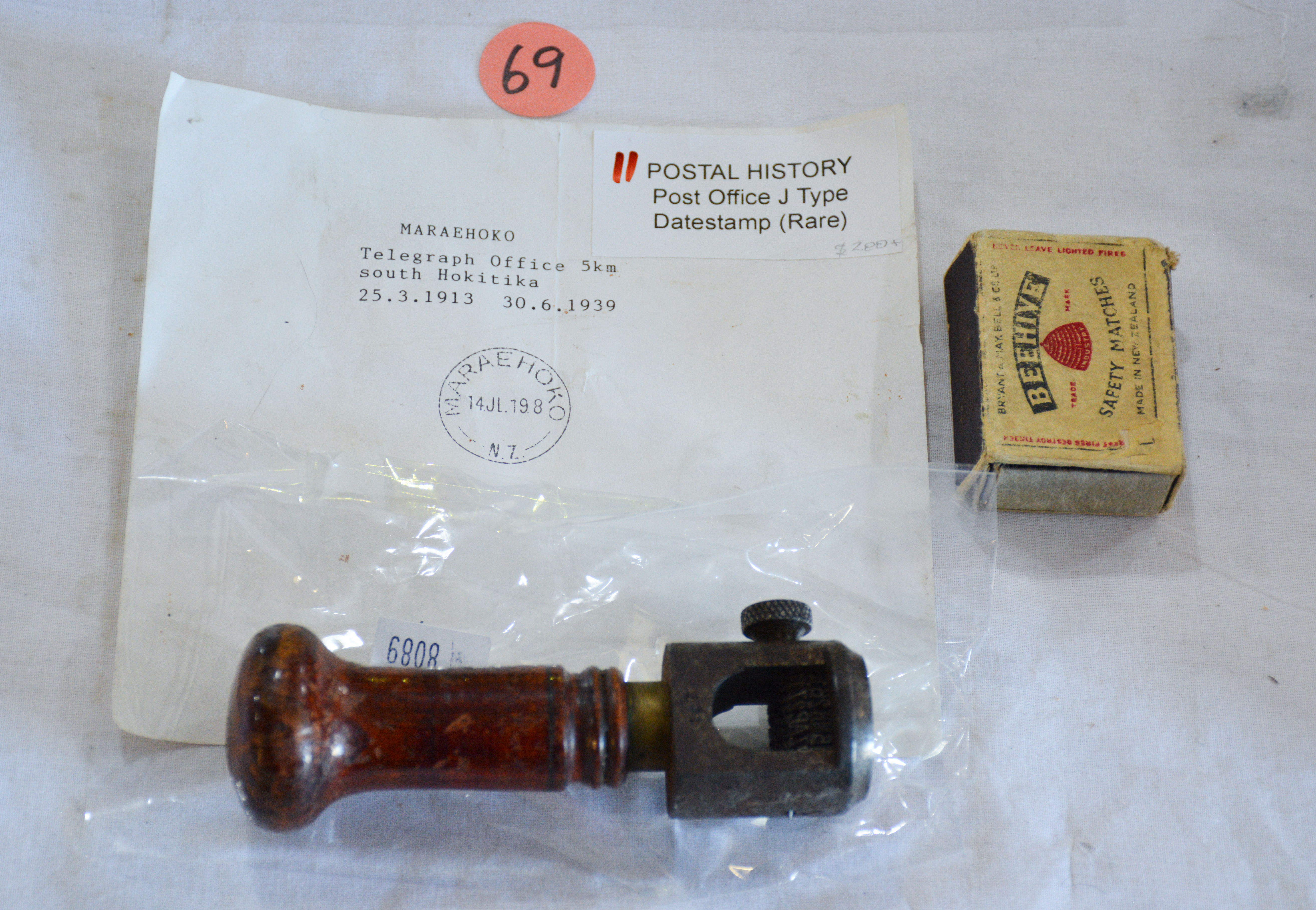 Rare Postal History P.D J Type Datestamp — NZ auction result