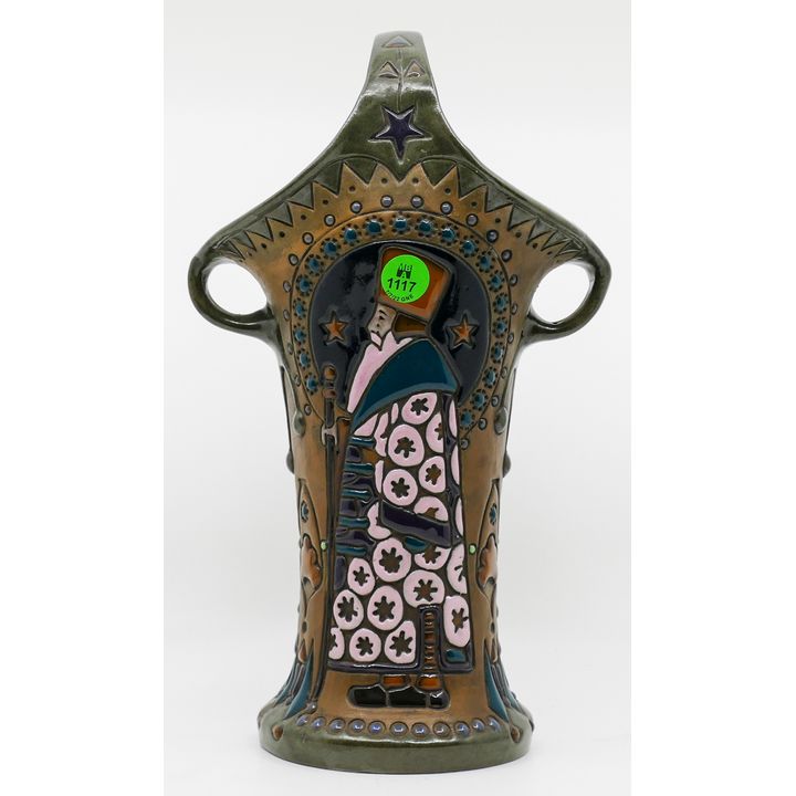 Turn Teplitz Art Nouveau Handled Vase 12''