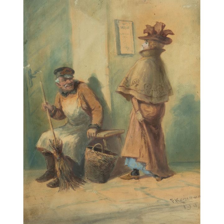 Franciszek Kostrzewski | Scena rodzajowa, ok. 1909 r.
