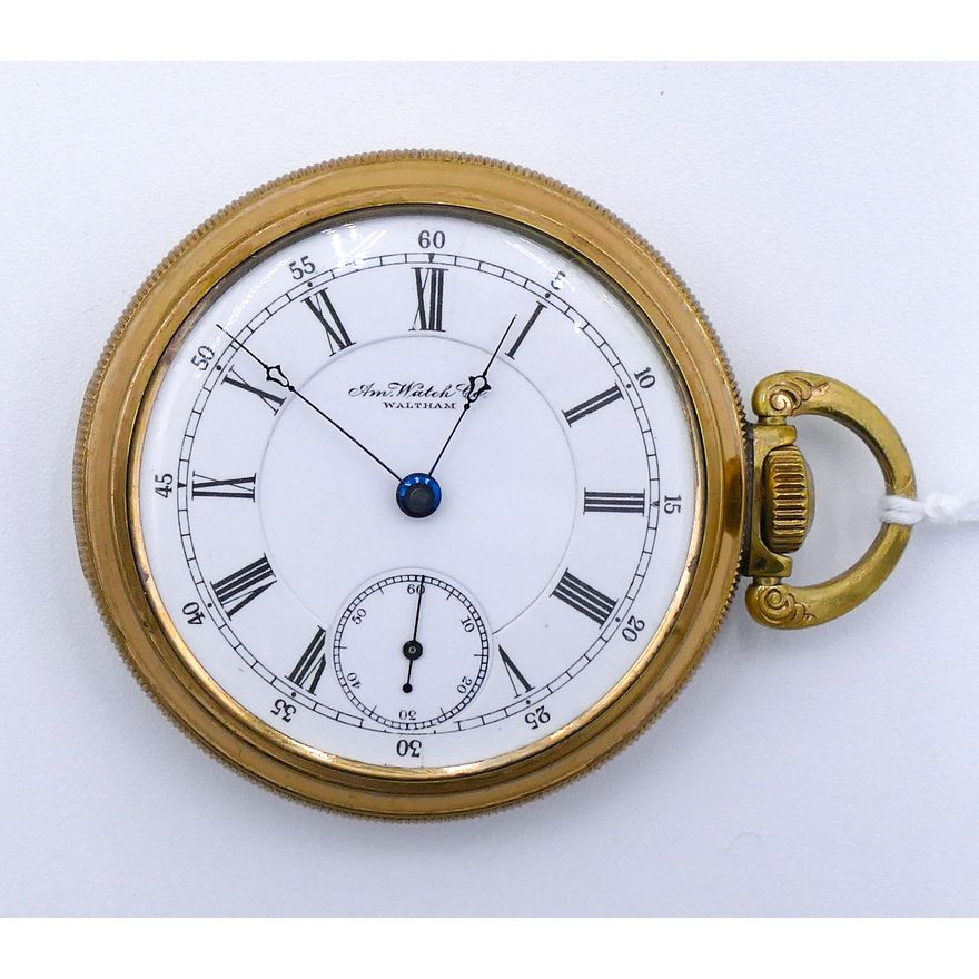 Antique American Waltham Pocket Watch with Railroad Case