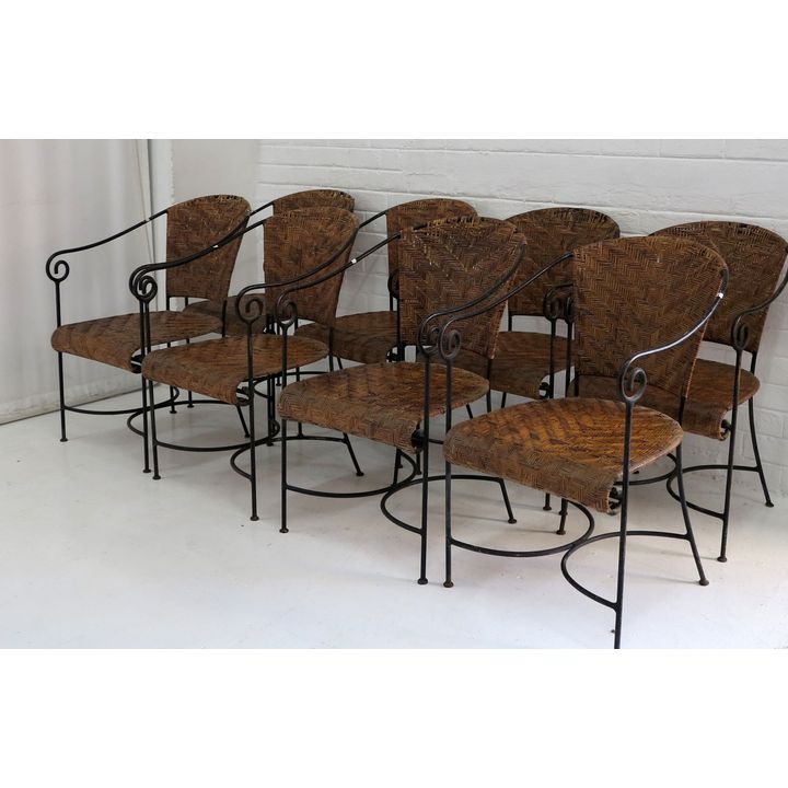 SET OF 8 PATIO CHAIRS