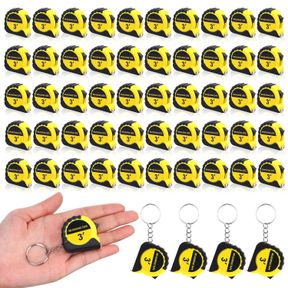 KANAYU 50 PIECES SMALL TAPE MEASURE KEYCHAINS 3 FT MINI RETRACTABLE MEASURING TAPE WITH LOCK STEEL MEASURING TAPE BULK EASY READ P