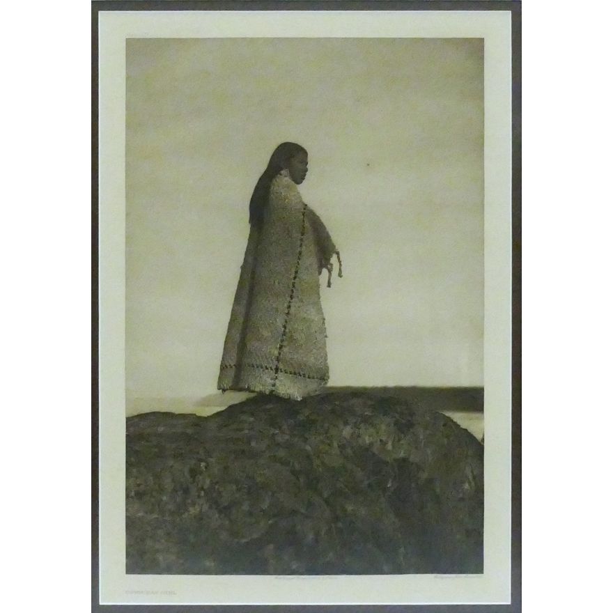 Antique Edward Curtis ''Cowichan Girl'' (Plate 323) Large Photogravure