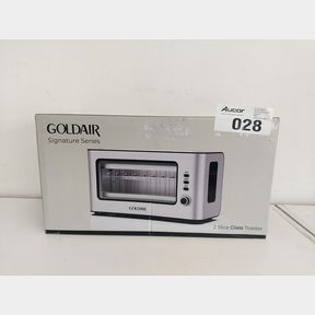 GOLDAIR 2 SLICE STAINLESS STEEL TOASTER WITH GLASS WINDOW - GTT-2000