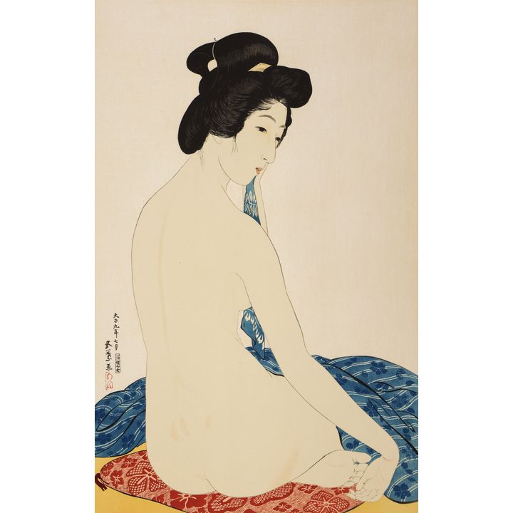 Hashiguchi Goyo ''Woman after a Bath'' Woodblock