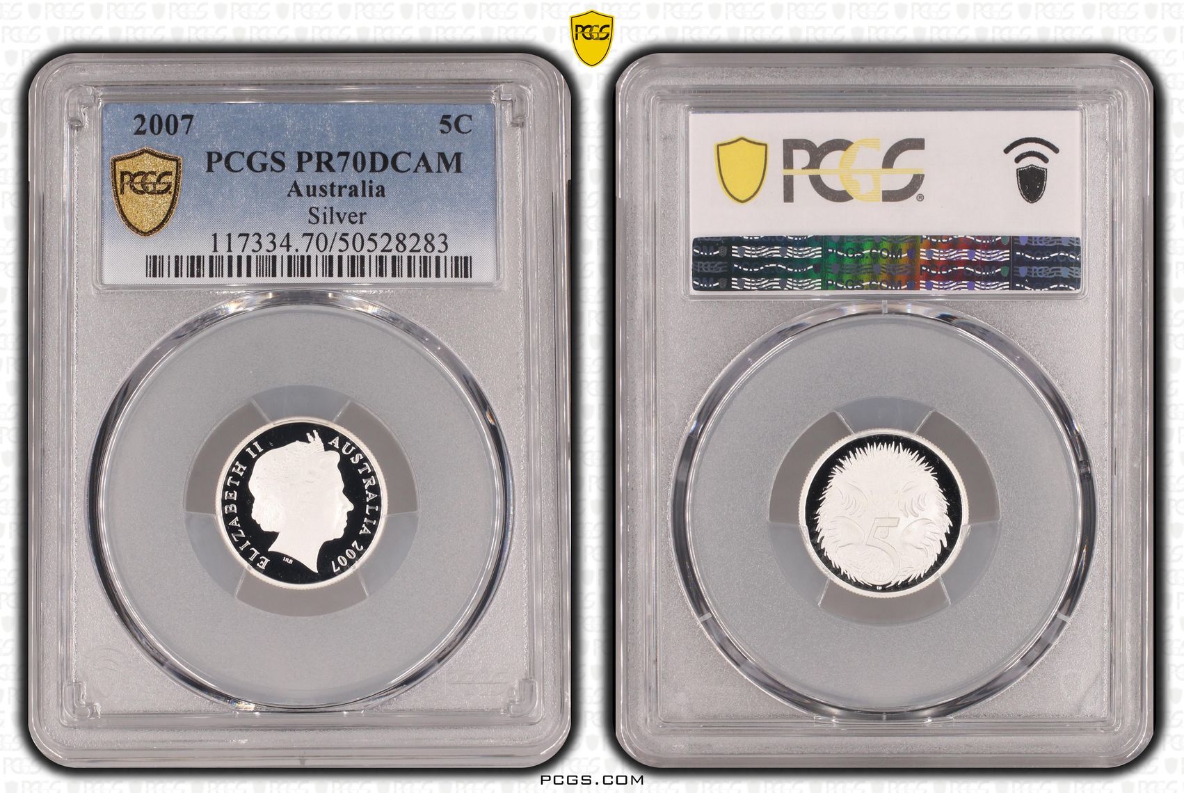Silver POP 9/0, Five Cent, 2007, PCGS PR70DCAM