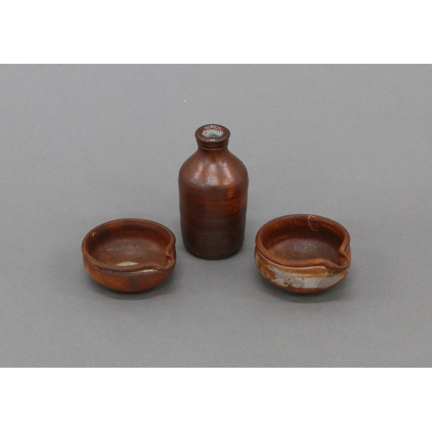 Len Castle - Three miniature shino glazed ceramics
