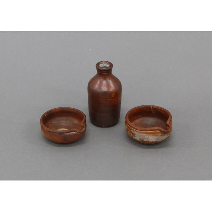 Len Castle - Three miniature shino glazed ceramics