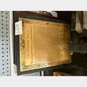 Picture frames and Declaration of Independence