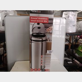 HOMEMAX 50 LITRE AUTO SENSOR BIN - STAINLESS STEEL