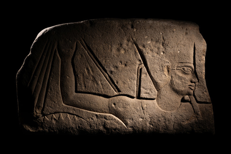 An Egyptian Sandstone Relief
Length 17 1/2 inches (44.5 cm).