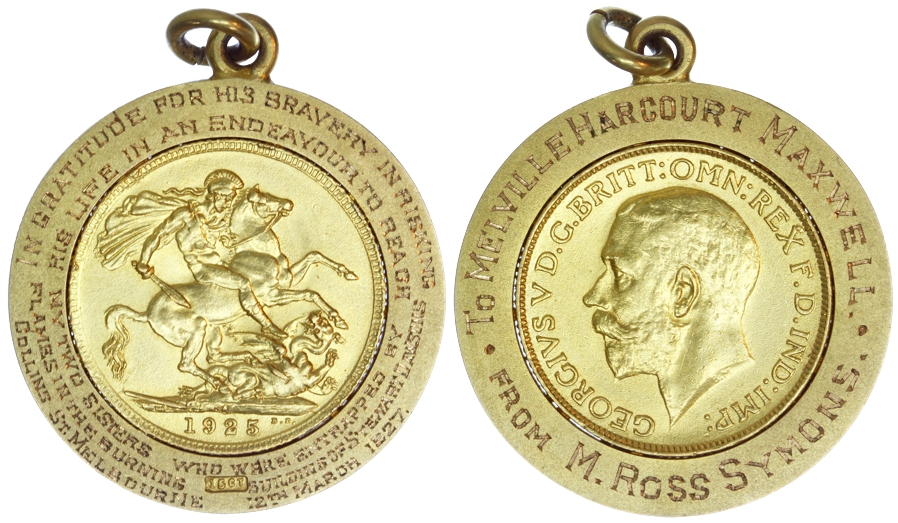 1927 15ct Gold Bravey Award