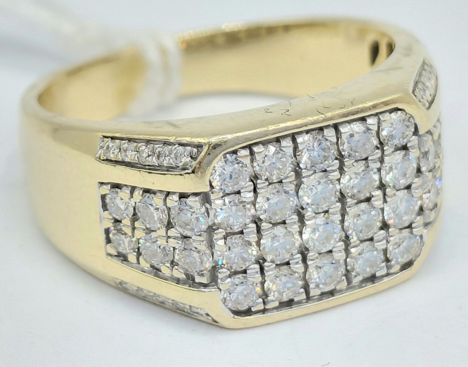 10ct Gold Diamond Gents Ring