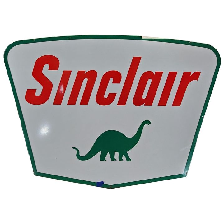 1961 Sinclair & Dino Double Sided Porcelain Identification Sign TAC 9+ & 9C