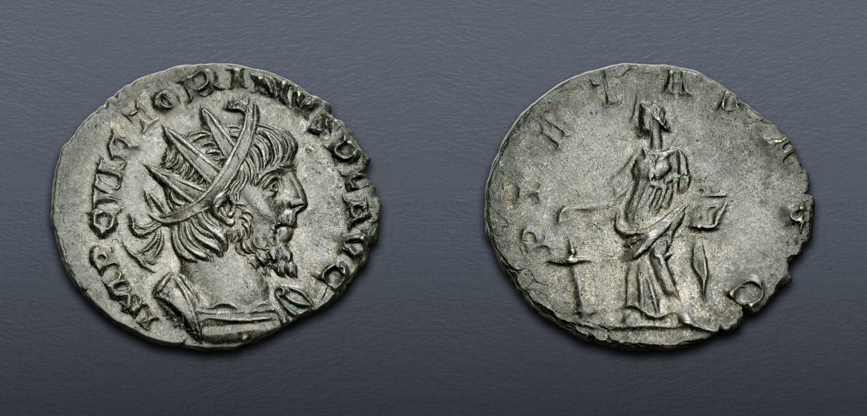 Victorinus. Romano-Gallic Emperor, AD 269-271. Antoninianus (20.5mm, 2. ...