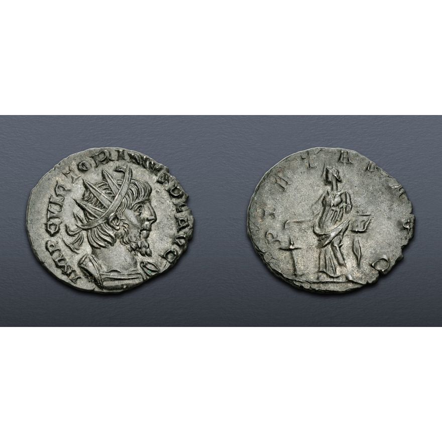Victorinus Victorinus. Romano-Gallic Emperor, AD 269-271. Antoninianus (20.5mm, 2. ...