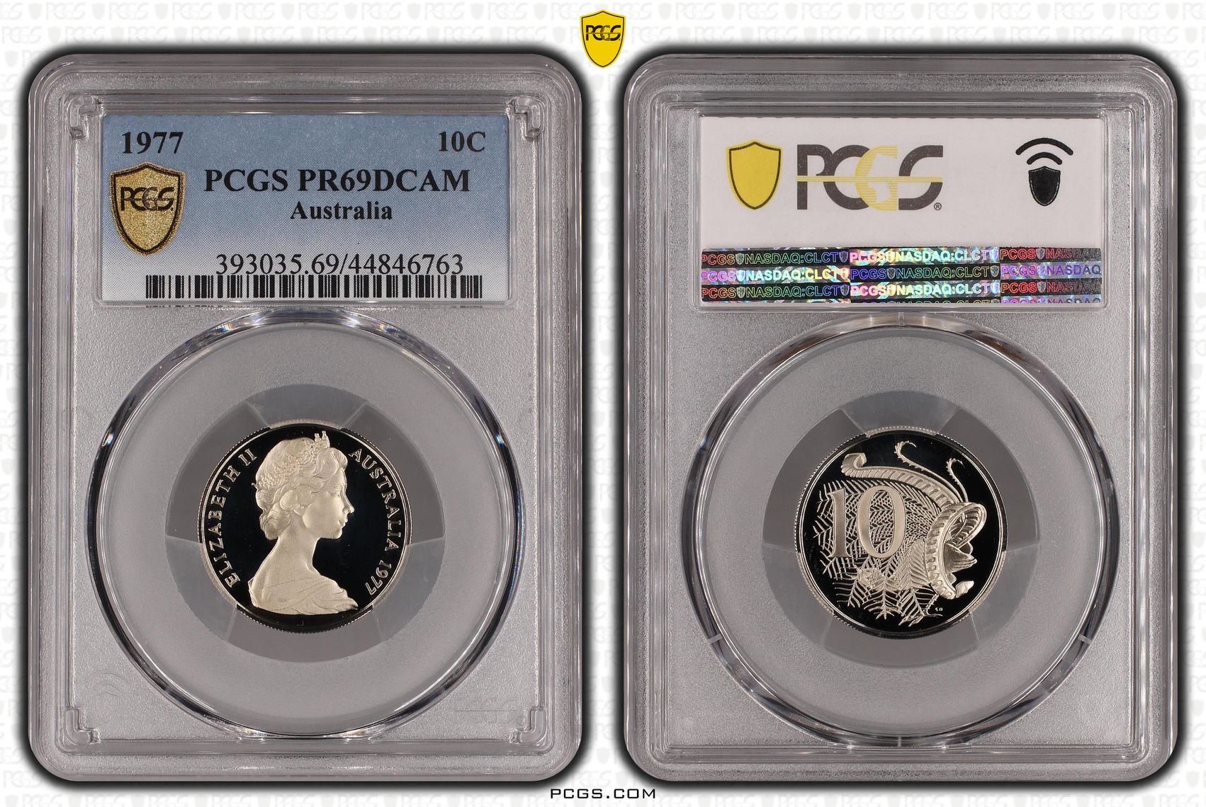 Ten Cent, 1977, Pcgs Pr69dcam