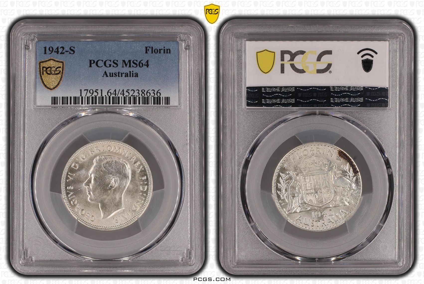 1942-S Australia Florin PCGS - MS64 -636