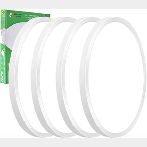 2 PK 15.8 INCH LED FLUSH MOUNT CEILING LIGHT, 32W, 3480LM, 3000K/4000K/6000K CCT SELECTABLE, ROUND FLAT PANEL LIGHT LOW PROFILE CE
