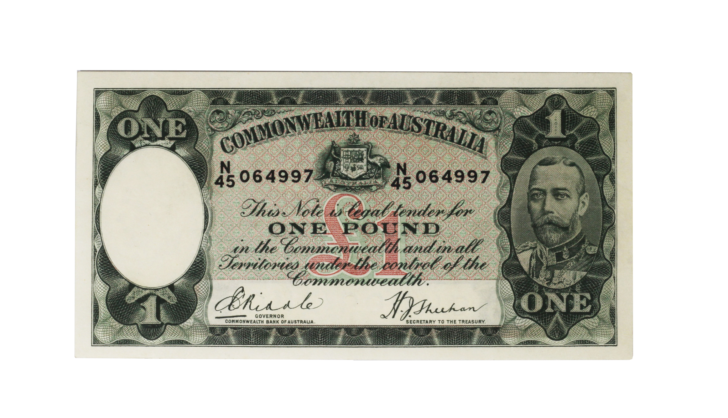 1881. · Riddle/Sheehan, One Pound, 1933, EF45