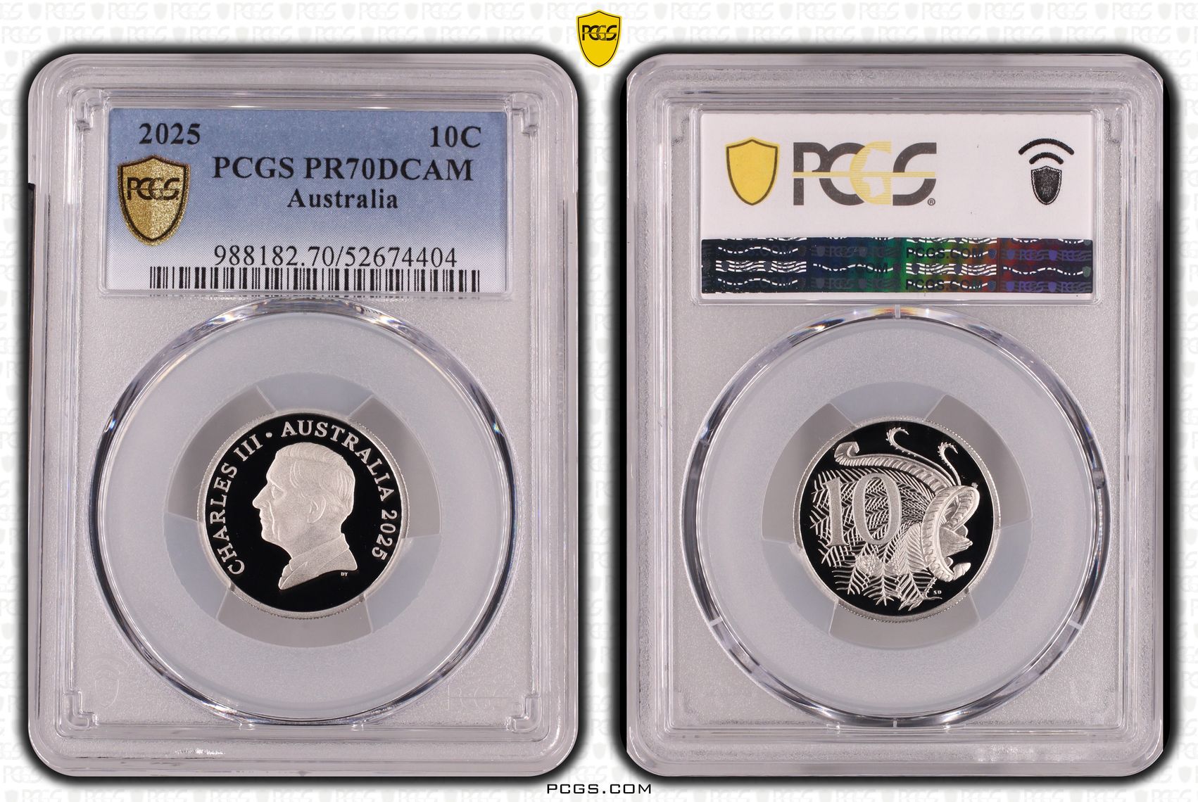 Ten Cent, 2025, Pcgs Pr70dcam