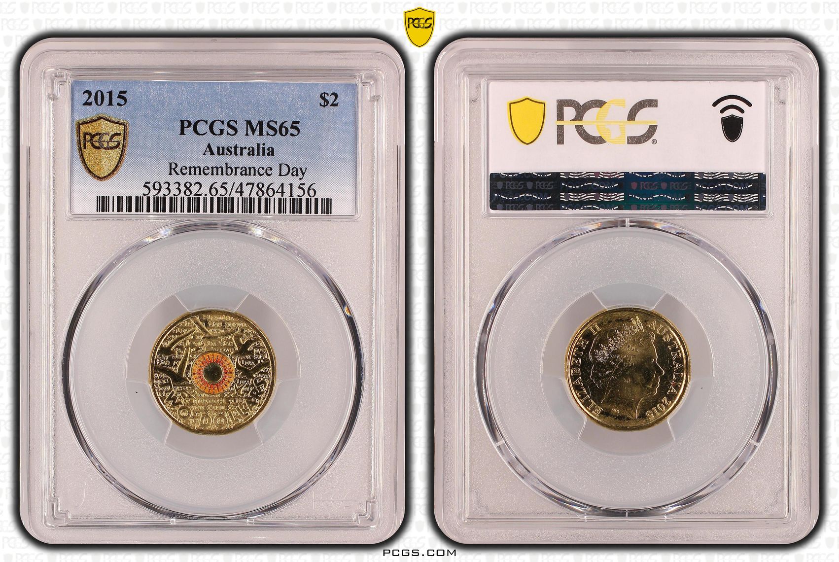 Remembrance Day-In Flanders Fields, Two Dollar, 2015, PCGS MS 65