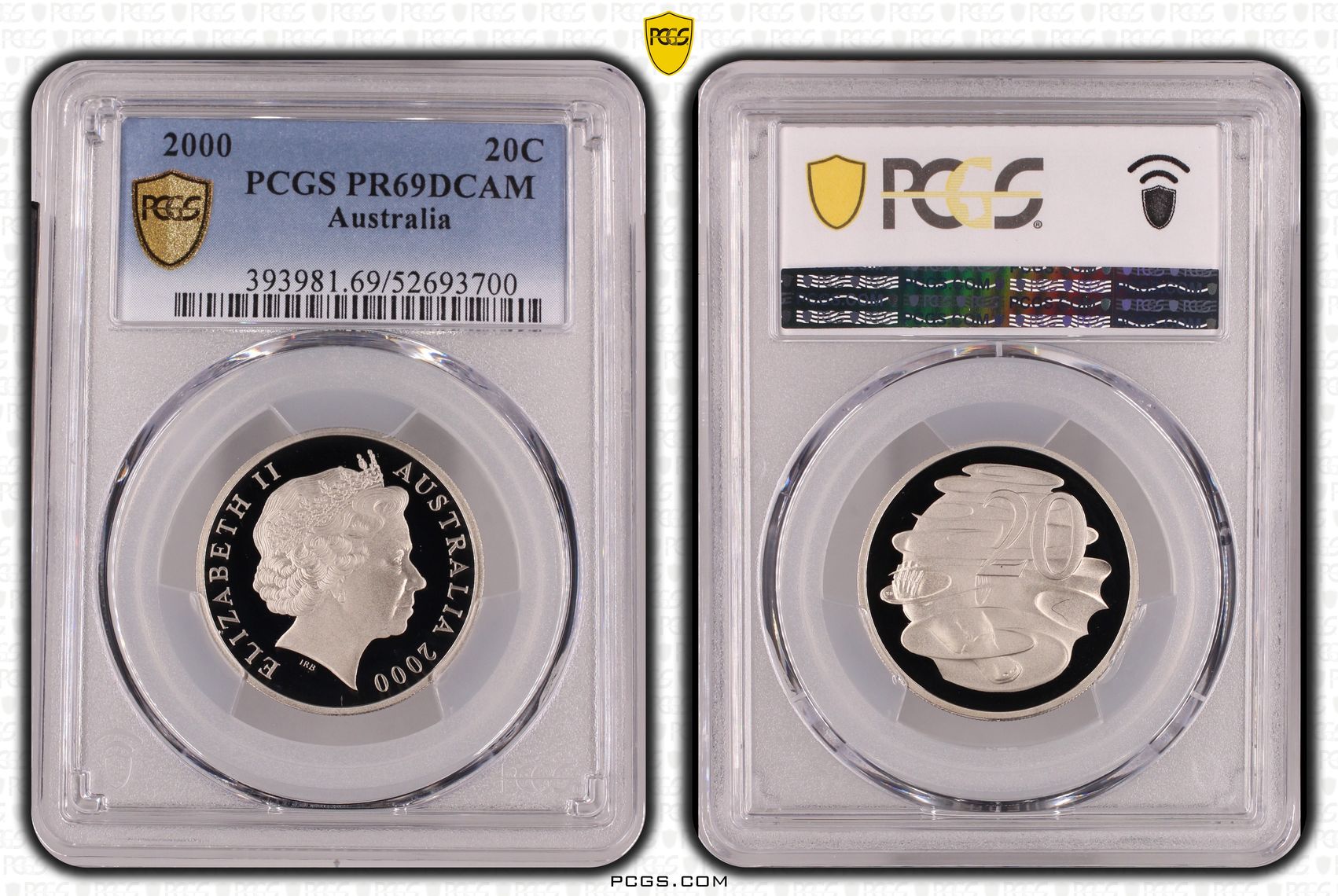 Twenty Cent, 2000, PCGS PR69DCAM