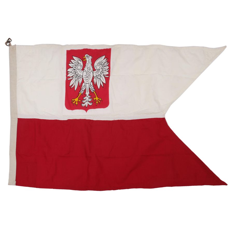 BANDERA I BANDERKA MARYNARKI POLSKIEJ PRL, PO 1947 R.