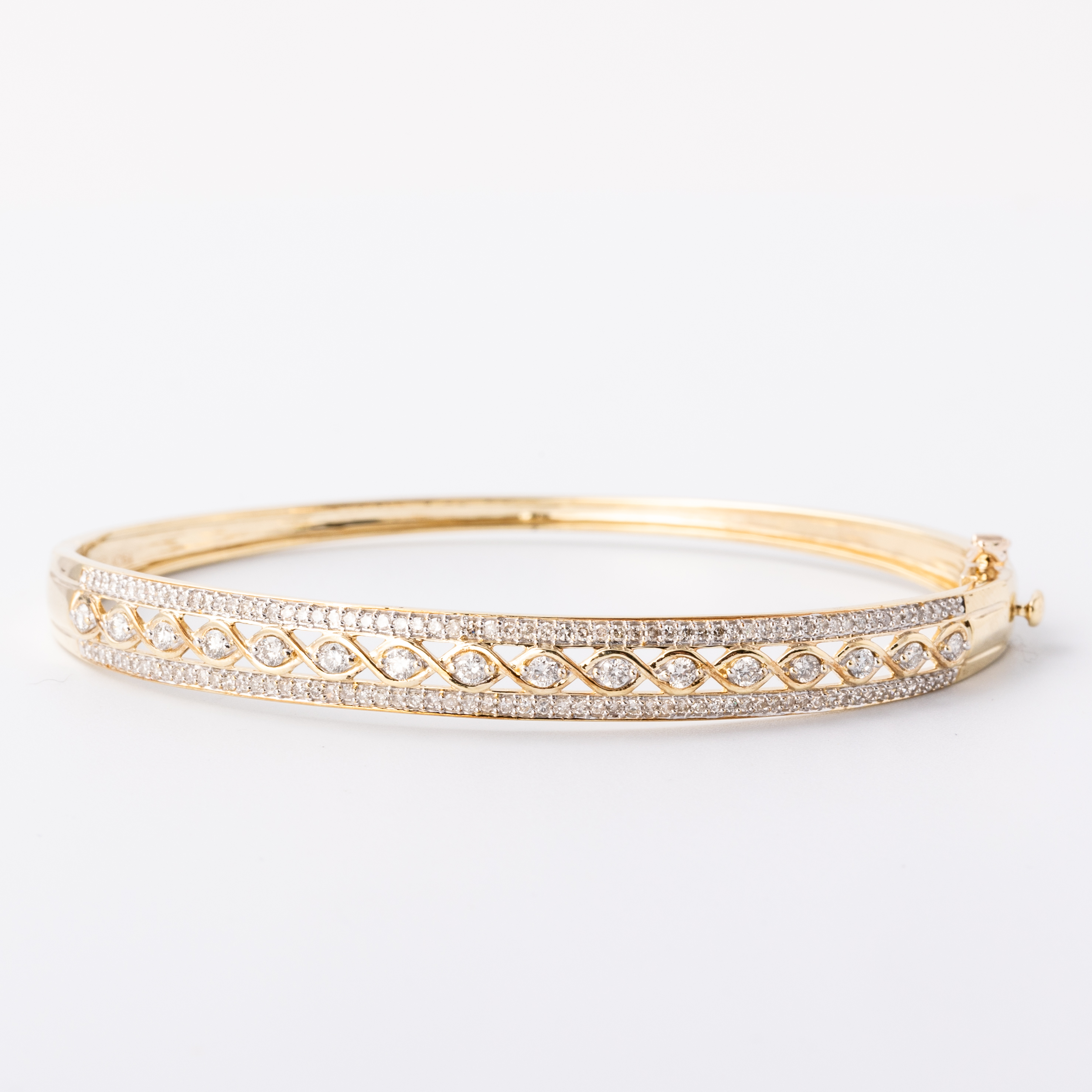 0.50 Carat Diamond Bangle 9ct Gold