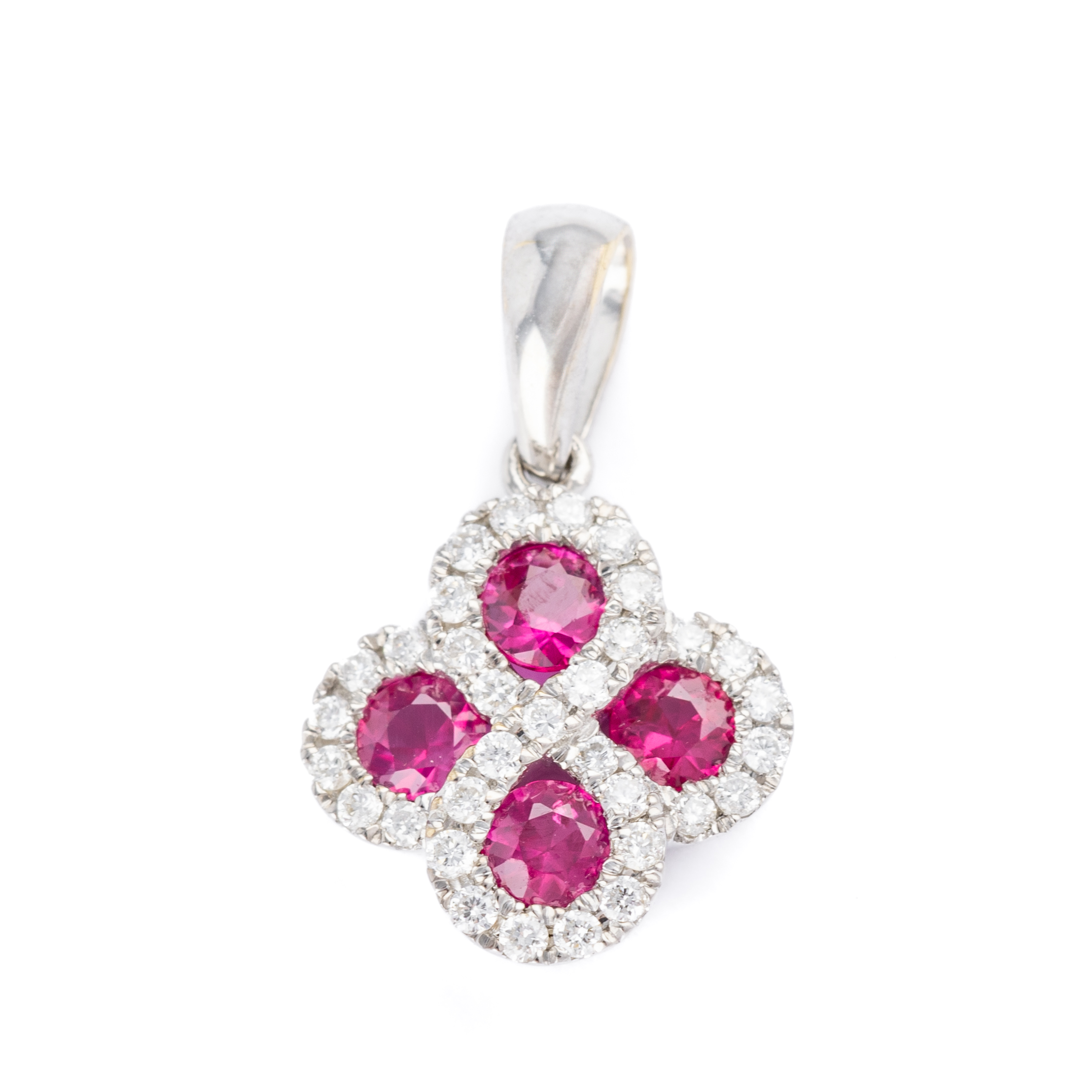 Ruby & Diamond Pendant 9ct