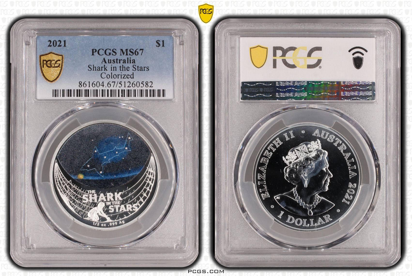 Shark in the Stars, One Dollar, 2021, PCGS MS67