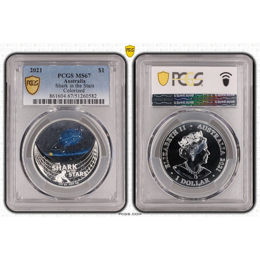 Shark in the Stars, One Dollar, 2021, PCGS MS67