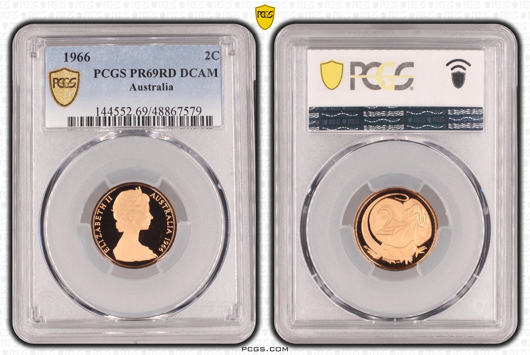 Elizabeth II, Two Cent, 1966, PCGS PR69DCAM