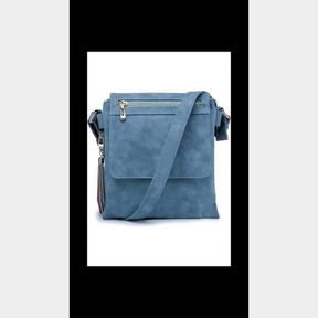 ROULENS LIGHT BLUE SQUARE TASSLE HANDBAG - 51626/9937