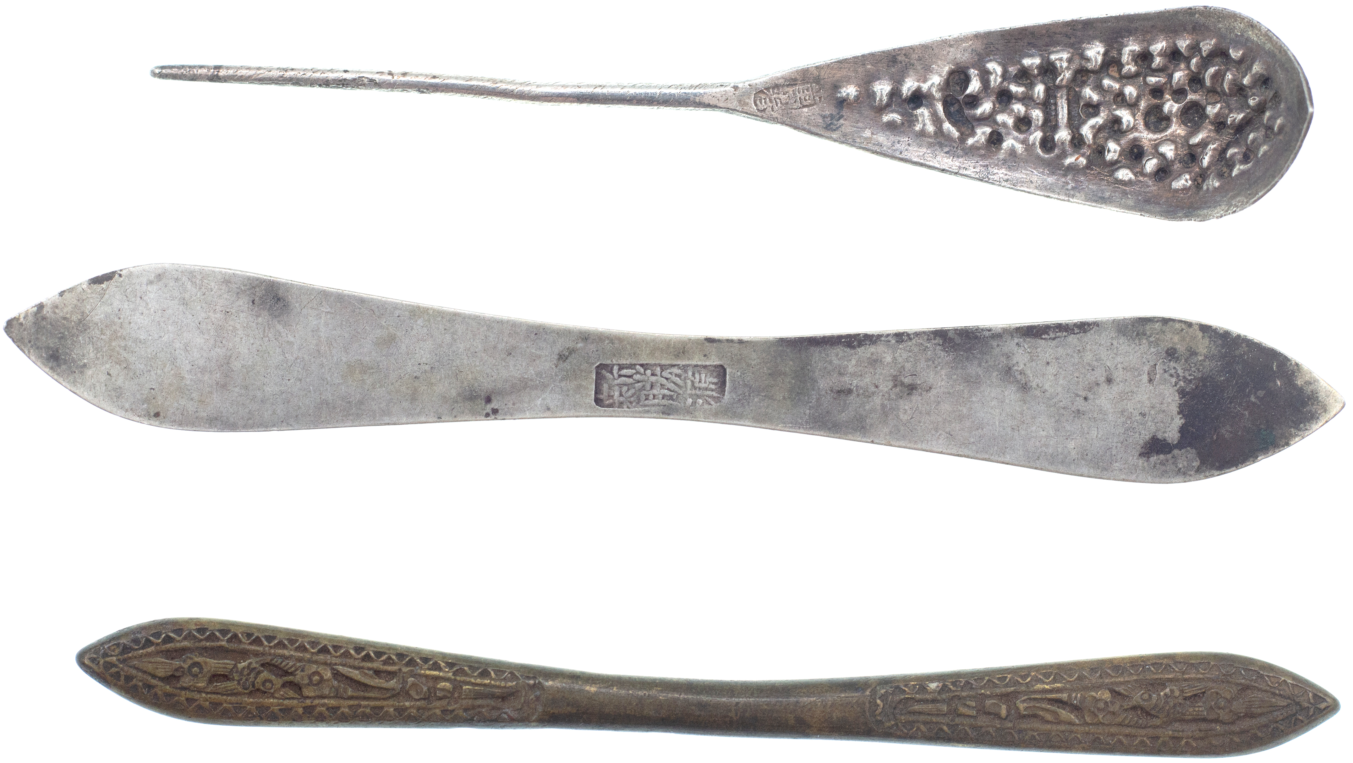 164 · China, Empire, Qing Dynasty, Silver Hair Pin, c.1900, VGC